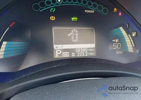 2015 Nissan Leaf S z USA, uszkodzony, nr VIN 1N4AZ0CP8FC332414